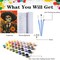 Paint by Numbers for Adults Beginners-DIY Skull Adult Paint by Number Kits Painting on Canvas, Skull Painting by Numbers, Skeleton Craft Kits for Adults Home Wall Art Decor 12x16 Inch